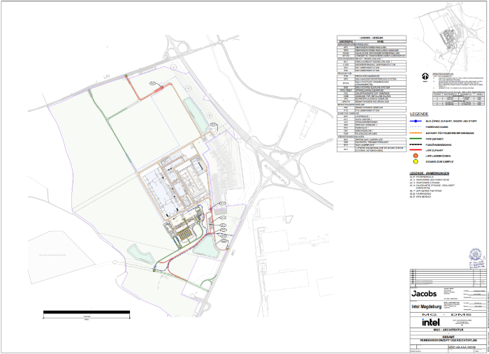 Auch einen Verkehrsplan musste Intel aufstellen. (Quelle: Intel)